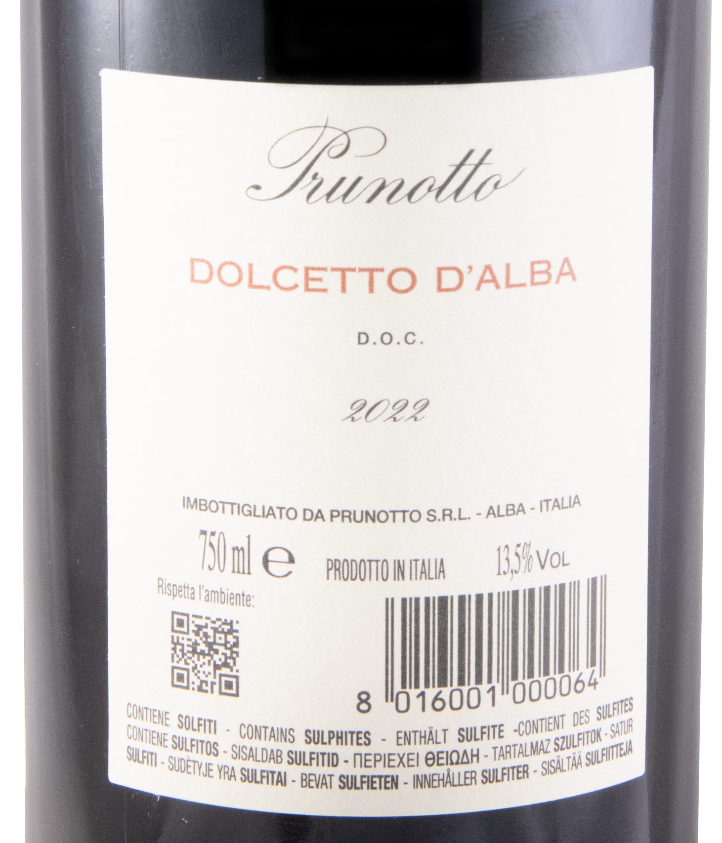 2022 Prunotto Dolcetto D Alba Tinto