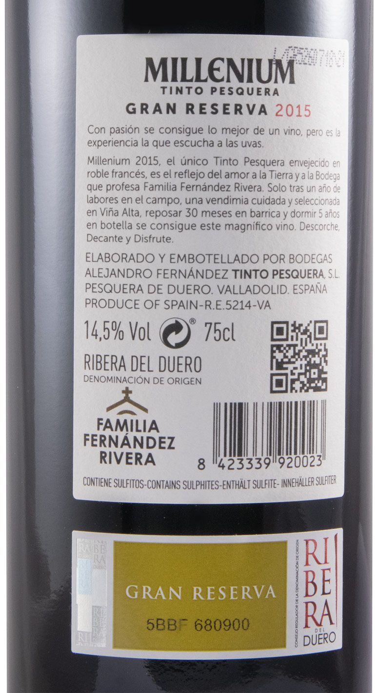 Pesquera Millenium Gran Reserva Ribeira Del Duero Tinto