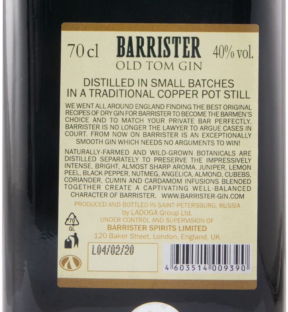 Gin Barrister Old Small Batch