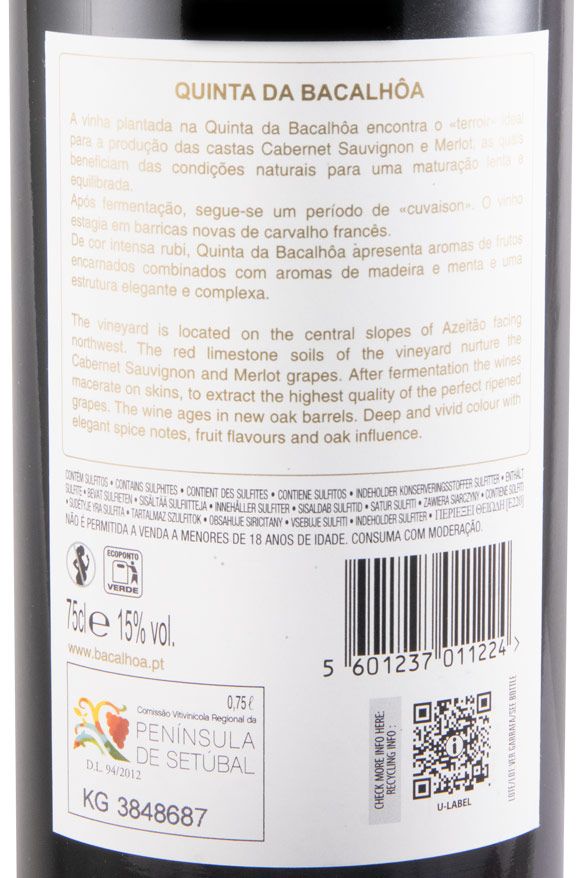 2018 Quinta Da Bacalhôa Cabernet Sauvignon Tinto 