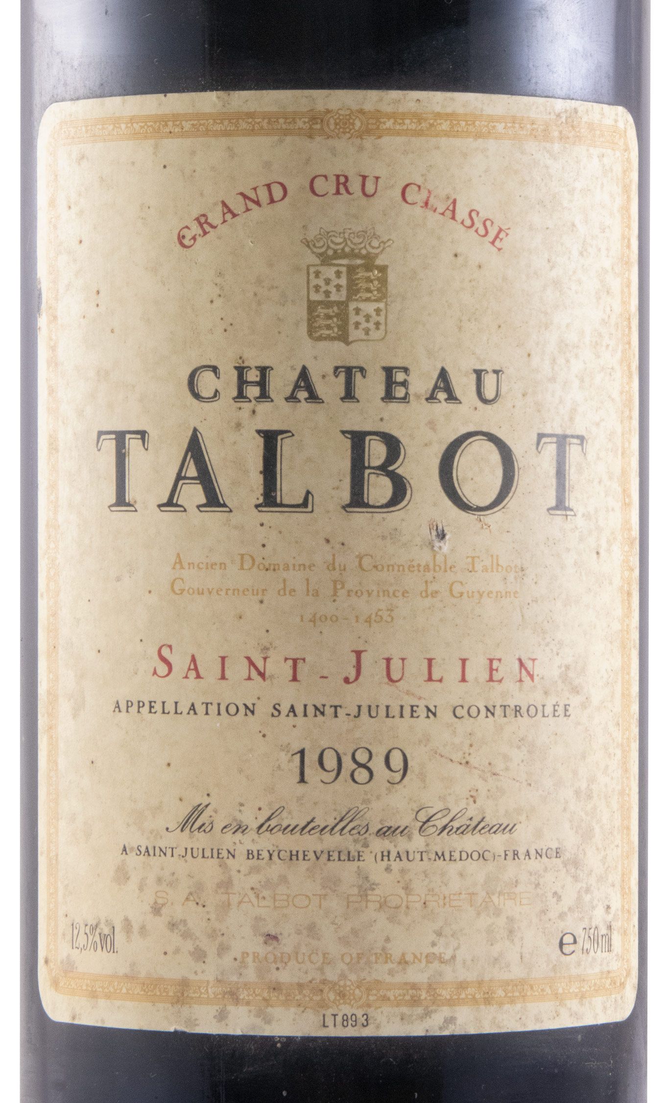 1962年 シャトー・タルボ 750ml 14%未満 ボトル汚れ フランス ボルドー 